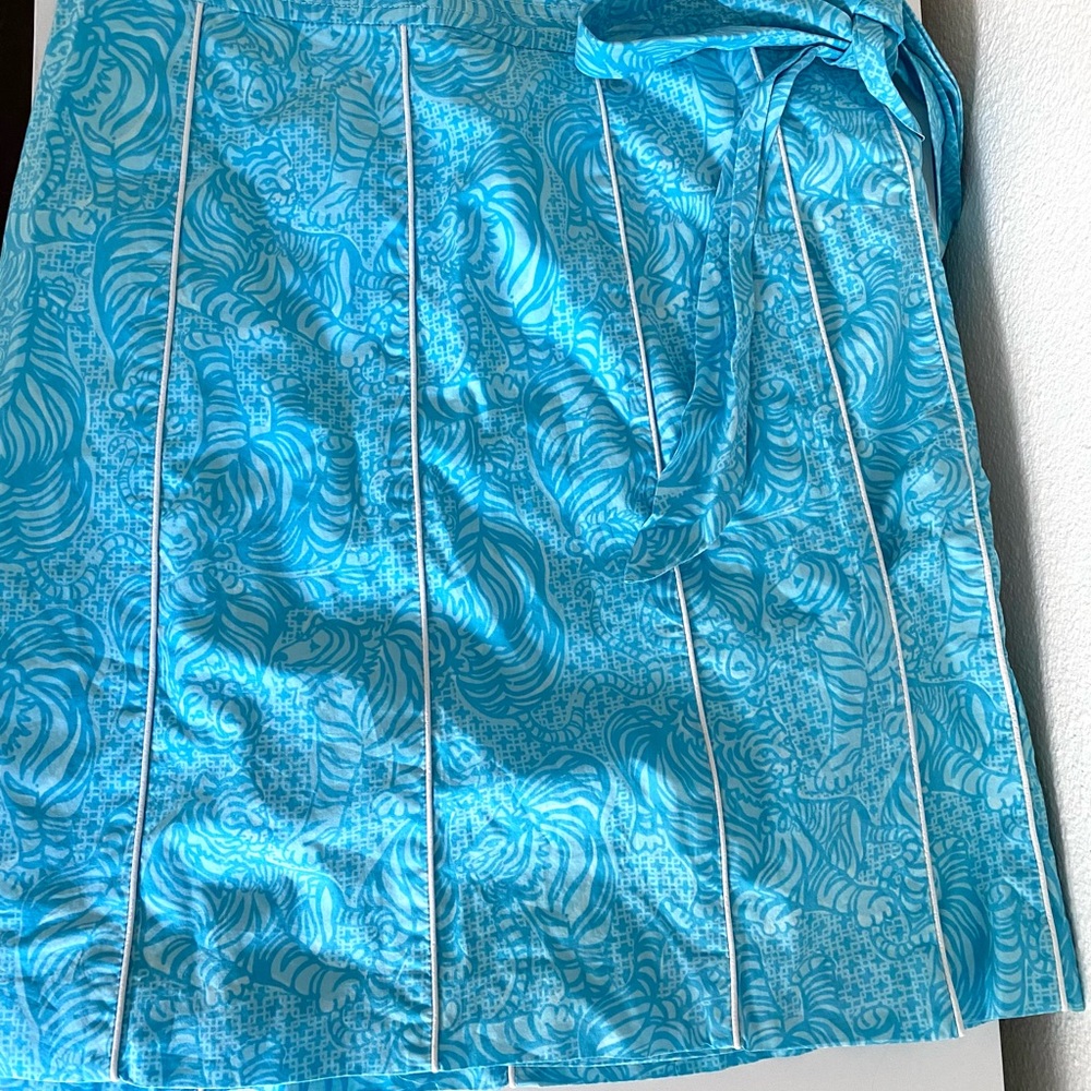 Lilly Pulitzer Jubilee Wrap Skirt Tiger print sz10